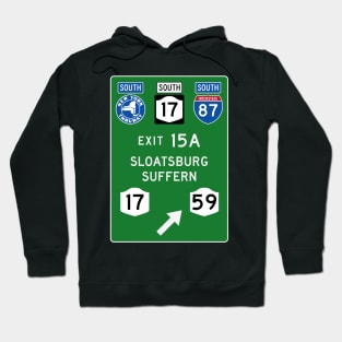 New York Thruway Southbound Exit 15A: Sloatsburg Suffern Rte 17 59 Hoodie